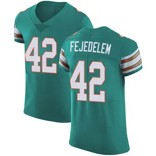Elite Men's Clayton Fejedelem Miami Dolphins Nike Aqua Alternate Vapor Untouchable Jersey - Green