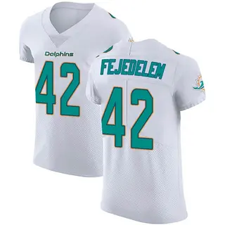 Elite Men's Clayton Fejedelem Miami Dolphins Nike Vapor Untouchable Jersey - White