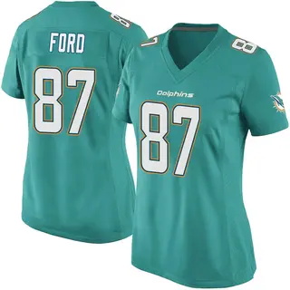 Game Women's Isaiah Ford Miami Dolphins Nike Team Color Jersey - Aqua