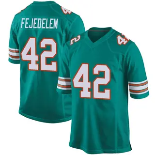 Game Youth Clayton Fejedelem Miami Dolphins Nike Alternate Jersey - Aqua