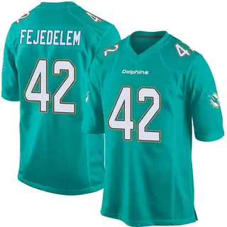 Game Youth Clayton Fejedelem Miami Dolphins Nike Team Color Jersey - Aqua