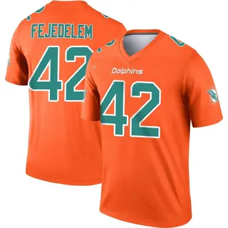 Legend Men's Clayton Fejedelem Miami Dolphins Nike Inverted Jersey - Orange