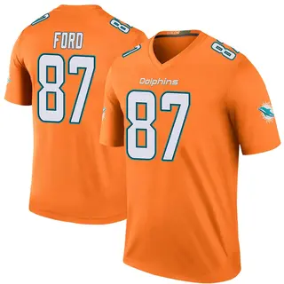 Legend Men's Isaiah Ford Miami Dolphins Nike Color Rush Jersey - Orange