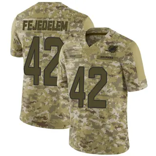 Limited Men's Clayton Fejedelem Miami Dolphins Nike 2018 Salute to Service Jersey - Camo