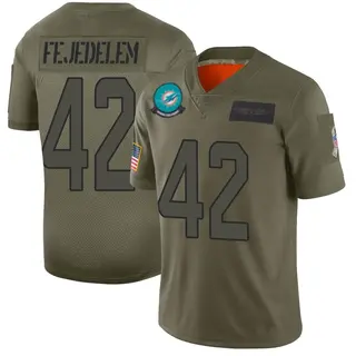 Limited Men's Clayton Fejedelem Miami Dolphins Nike 2019 Salute to Service Jersey - Camo