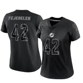Limited Women's Clayton Fejedelem Miami Dolphins Nike Reflective Jersey - Black
