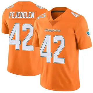 Limited Youth Clayton Fejedelem Miami Dolphins Nike Color Rush Jersey - Orange